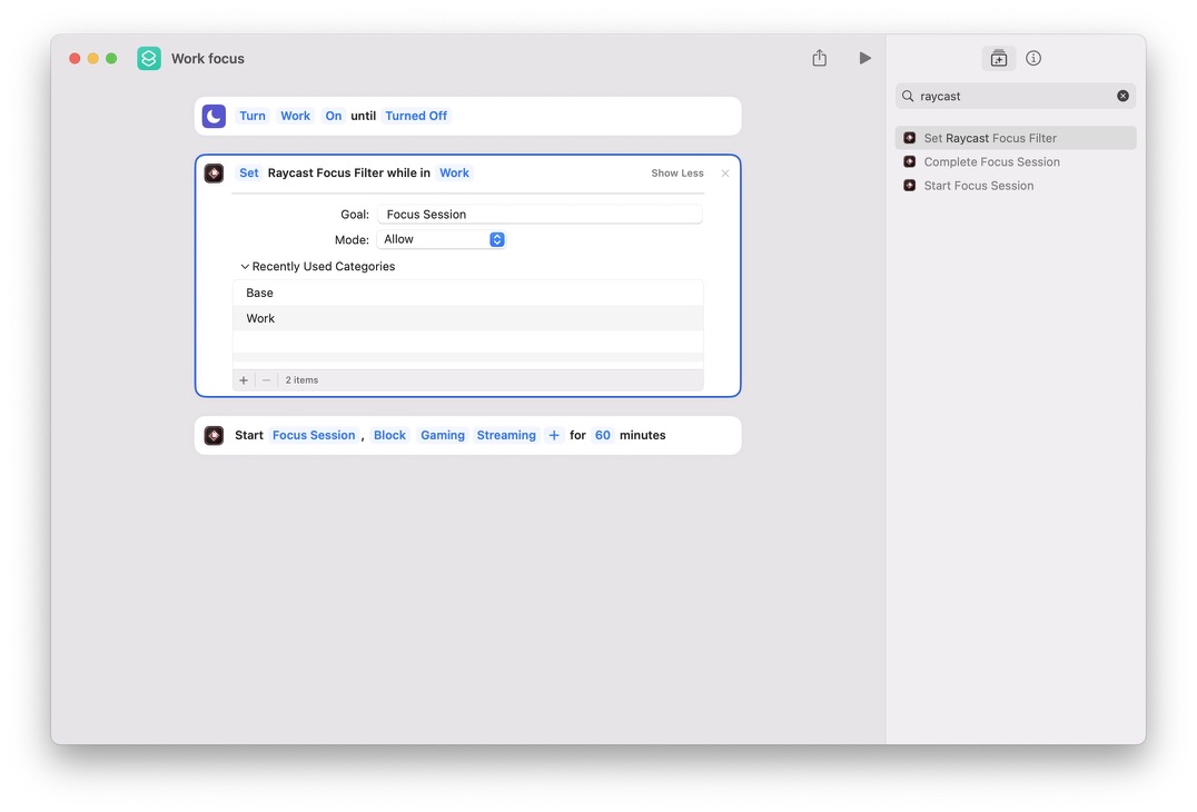 A screenshot of a shortcut